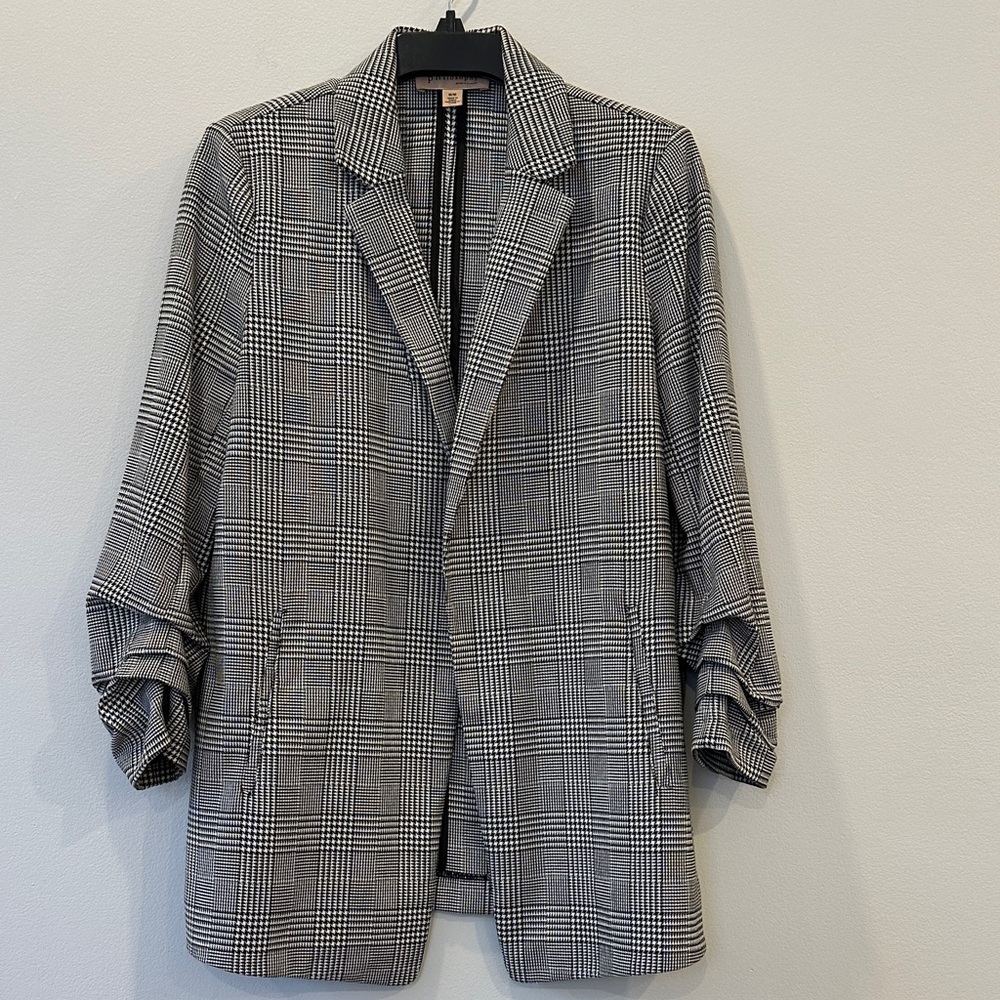 Gray Plaid Blazer